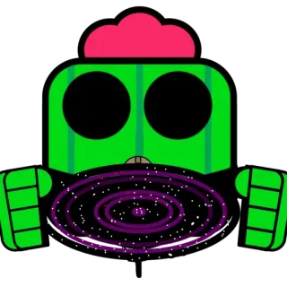 🌌 Spike Brawl Stars cactus, character, cartoon, game telegram sticker