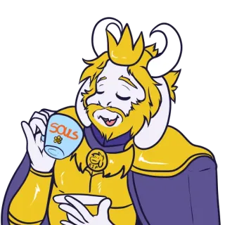☕ Asgore Dreemurr Undertale SOULS telegram sticker