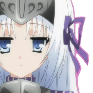 😒 Anime, Chica, Personaje, Manga, Casco, Morado telegram sticker