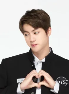 ❤️ Jin 김석진 Jin, BTS, K-Pop, Koreanischer Idol, Herz, Kim Seok-jin telegram sticker
