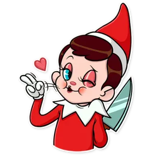 Elf on The Shelf whatsapp stickers