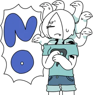 ❌ No no, hydra, monster, cartoon, rejection telegram sticker