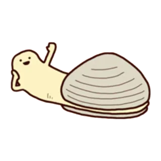 🐌 snail, cartoon, animal, cute, character, shell telegram sticker
