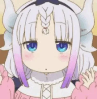 🍥 Kanna Kamui Miss Kobayashi's Dragon Maid Anime, Drache, Süß, Kanna, Kanna Kamui whatsapp sticker
