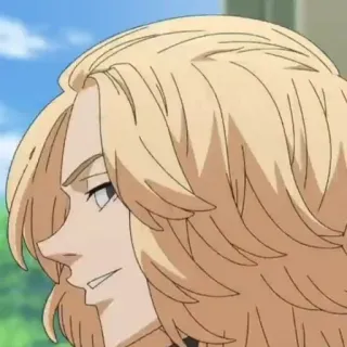 ⛓ anime, man, blonde hair, portrait telegram sticker
