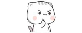 🔰 猫, 可愛い, 中指, 攻撃的 telegram sticker