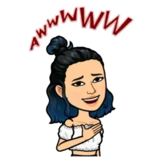 😩 AWWWW Bitmoji, Мультик, Милота, Милый, Аватар, Человек telegram sticker