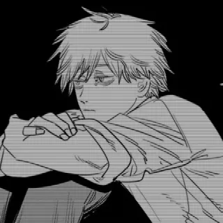 🖇 Denji Chainsaw Man อนิเมะ, มังงะ, เชนซอว์แมน, เด็นจิ, ภาพเหมือน whatsapp sticker