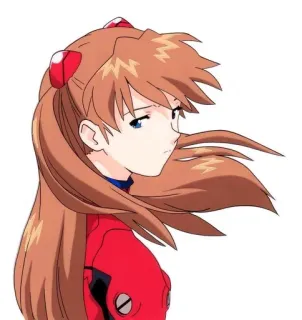 🌟 Asuka Langley Soryu Neon Genesis Evangelion anime, evangelion, asuka, gadis, karakter telegram sticker