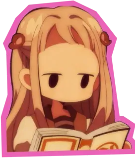 😍 Nene Yashiro Toilet-bound Hanako-kun anime, manga, reading, chibi, cute, girl, school whatsapp sticker
