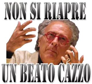 😠 NON SI RIAPRE
UN BEATO CAZZO 冒犯, 意大利语, 脏话 whatsapp sticker