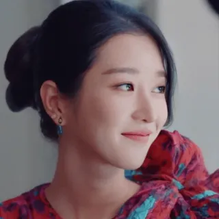 😇 mujer, retrato, cara, persona, coreana, femenina telegram sticker