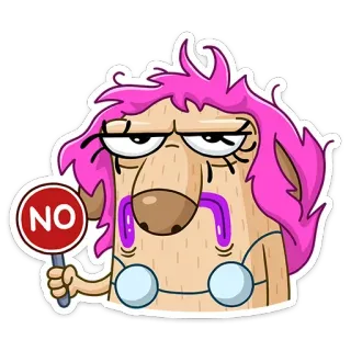 🙅‍♂️ NO Tidak, Larangan, Kartun, Tolak, Larangan whatsapp sticker