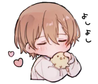 🍼 おやつ Аниме, Милый, Снэк, Кавай, Японский, Еда, Сердечки telegram sticker
