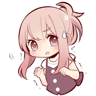 😪 Anime, Chibi, Carino, Cartone animato, Ragazza telegram sticker