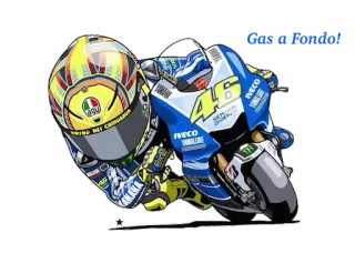 😋 Gas a fondo! moto, course, sport automobile, casque, Valentino Rossi, 46 whatsapp sticker
