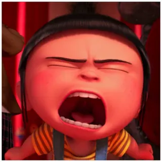 😱 Agnes Despicable Me Kartun, Marah, Berteriak, Karakter, Animasi telegram sticker