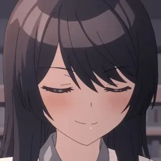 😌 Cô gái anime, Hoạt hình, Dễ thương, Cô gái, Anime, Cười telegram sticker