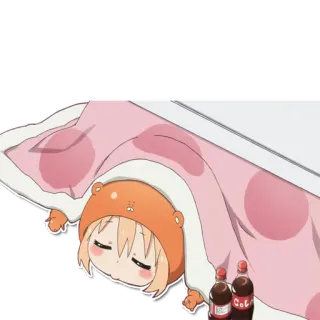 😴 Umaru Doma Himouto! Umaru-chan anime, cartoon, character, umaru doma, himouto! umaru-chan, cute, chibi telegram sticker
