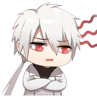 ☹️ Zen Mystic Messenger Anime, Chibi, Frustriert, Mystic Messenger, Zen, Cartoon telegram sticker