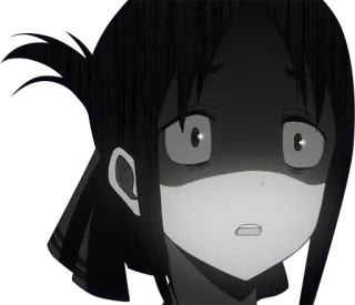 😨 Anime, Mädchen, Schockiert, Verängstigt, Frau, Ausdruck telegram sticker