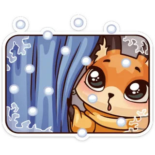 ❄ Eichhörnchen, süß, Cartoon, Tier telegram sticker