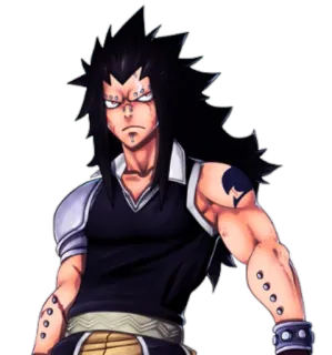 😠 Gajeel Redfox Fairy Tail ガジル・レッドフォックス, FAIRY TAIL, アニメ, マンガ, キャラクター, 黒髪 whatsapp sticker