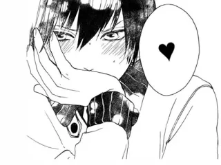 😅 アニメ, マンガ, ハート, 愛, ロマンチック telegram sticker