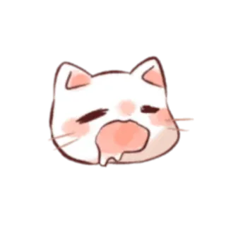 🤤 кот, зевающий, сонный, милый, животное, стикер whatsapp sticker