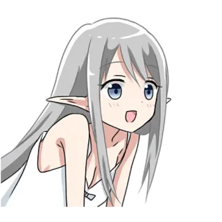 😄 アニメ, エルフ, 可愛い, 女の子, マンガ, キャラクター telegram sticker