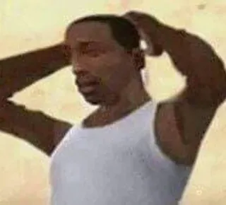 🌟 CJ Grand Theft Auto: San Andreas gta, san andreas, cj, spiel, posing telegram sticker