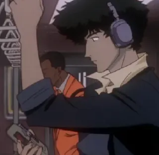 🎧 Spike Spiegel Cowboy Bebop Anime, Dibujos animados, Spike Spiegel, Cowboy Bebop telegram sticker