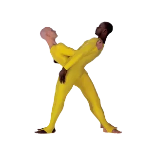🅰 dance, dancer, yellow, body, art telegram sticker