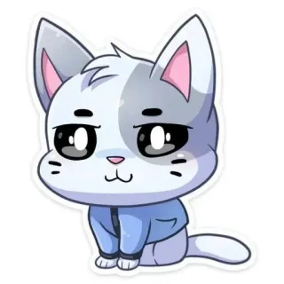 🐱 chat, mignon, autocollant, animal, kawaii, dessin animé telegram sticker