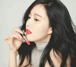 🌝 femme, rouge à lèvres, maquillage, beauté, cosmétiques, portrait telegram sticker