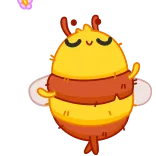 👏 пчела, милый, желтый, насекомое, мультфильм telegram sticker