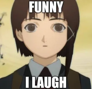 😂 FUNNY I LAUGH Anime, Mème, Texte, Drôle, Rire, Expression telegram sticker