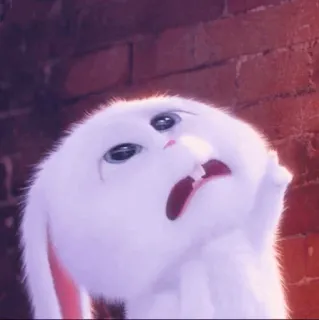 🍧 Snowball The Secret Life of Pets rabbit, animal, cartoon, white, bunny telegram sticker