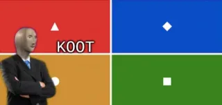👩‍🏫 Meme Man KOOT Meme, Stonks, Kahoot whatsapp sticker