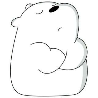 ❌ Ice Bear We Bare Bears белый медведь, мы обычные медведи, мультфильм, медведь whatsapp sticker
