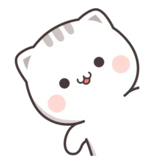 😃 kot, słodki, kreskówka, zwierzę, naklejka, kawaii telegram sticker