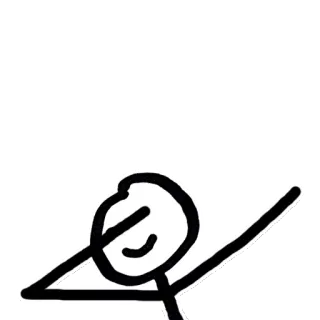 😜 Omino stilizzato, Dab, Relax, Semplice, Arte lineare telegram sticker