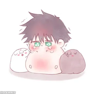 ⚪️ Anime, Lucu, Kawaii, Chibi, Fanart telegram sticker