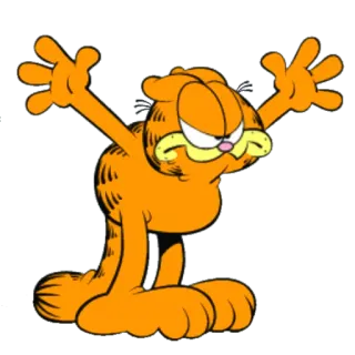 😠 Garfield cat, orange, cartoon, funny, garfield whatsapp sticker
