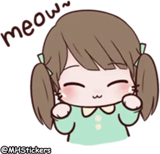 😸 @MHStickers Мультфильм, Аниме, Стикер, Милый telegram sticker