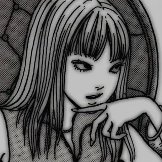 😒 Manga, Anime, Dziewczyna, Ilustracja, Sztuka, Portret telegram sticker