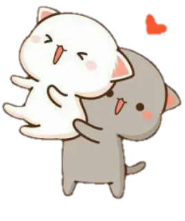 🤗 koty, słodkie, miłość, kreskówka, zwierzęta whatsapp sticker