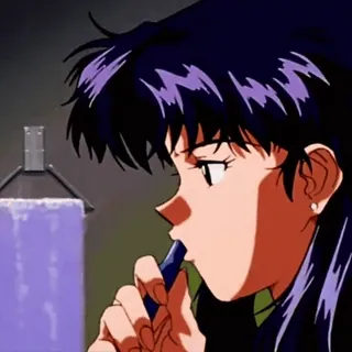 🌸 Anime, Fumer, Cigarette, Femme, Adulte whatsapp sticker