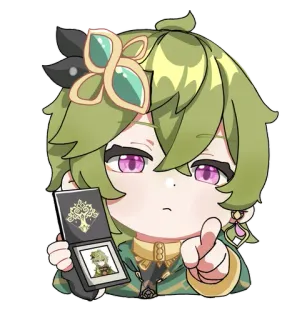 👮 Nahida Genshin Impact Nahida, Genshin Impact, anime, trò chơi điện tử, nhân vật, dễ thương telegram sticker