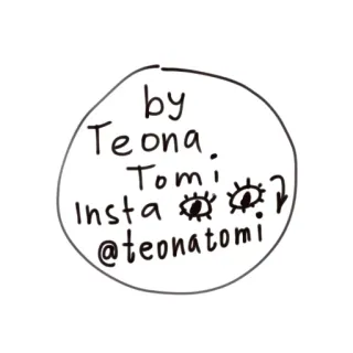 😍 by Teona Tomi Insta @teonatomi instagram, teonatomi, artista, sticker, redes sociales whatsapp sticker